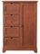 Rebecca Mobili Schrank Schubladenkommode 4 Schubladen 1 Tür Holz Braun Design Retro Rustikal Badezimmer Küche Wohneinrichtung Haus - 80 x 55 x 30 cm (H x B x T) - Art. RE6192