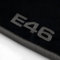 Autoteppich Stylers ATS-Q300_E46-501-014 Passform Velours-Fußmatten mit Bestickung E46 und Rand in Dunkelgrau