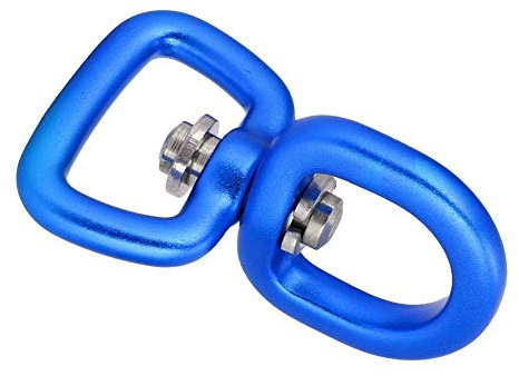 Swivel Ring 3 Colors Aluminum Alloy Swivel Ring Key Ring Connection Buckle for Rock Climbing,Mountaineering, Hanging Swings ​(Dark Blue)
