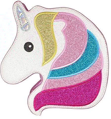 Das Kostümland Hochwertige Glitzer Handtasche - Einhorn 24cm - Mädchen Damen Junggesellenabschied Karnevalskostüm Fasching Festival Fun Bag