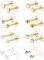 CASSIECA 16 Stück Edelstahl Piercing Herren Damen ohrknorpel Piercing Ear Piercing Lip Piercing Set Tragus Piercing Gold