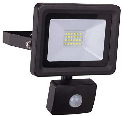 as - Schwabe OPTILINE LED Strahler mit Bewegungsmelder 20 W, 1800 Lumen- Erfassungsbereich von 100° und bis 8 m - Wandleuchte neutralweiß 4000K - Außenbeleuchtung spritzwassergeschützt IP44, 46334