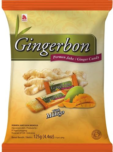 GINGERBON - Bonbons au gingembre et à la mangue - (1 X 125 GR)