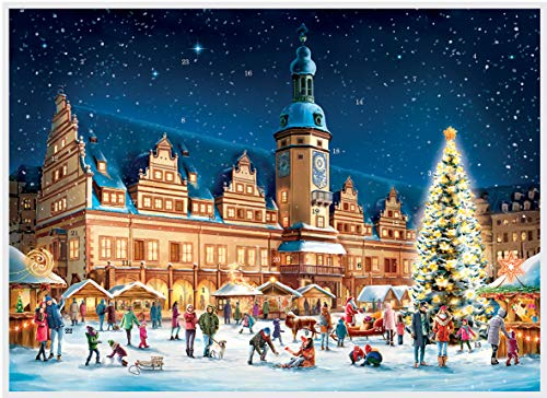Adventskalender/Weihnachtskalender mit Bildern und Glimmer für Kinder und Erwachsene Leipzig