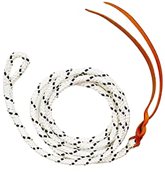 JA Horse Fouet de voltigien avec sangle en cuir et acier inoxydable Fabrication allemande 140 cm