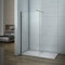Parete Doccia Walk In Vetro Temperato Trasparente Anticalcare 8 mm Con Barra Stabilizzatrice regolabile da 70-120cm misura 110x200cm