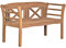MR. DEKO Gartenbank Föhr | Wetterfeste Teak Holzbank | 2-Sitzer Gartenmöbel Terrasse & Balkon | Massivholz Outdoor Bank wetterbeständig | Sitzbank Outdoor mit ergonomischer Lehne | Garten Bänke