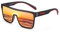 GLINDAR Polarized Shield Sunglasses for Men Square Flat Top Sports Glasses Grey Frame/Orange Lens