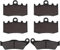 Yerbay Plaquettes de Frein Avant/Arrière kit pour BMW R 1150 RT (Integral ABS) 2000-2005/ B&M&W RG 1200 GS (K25) roues coulées 2004-2008