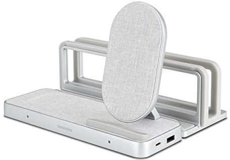 Kensington StudioCaddy mit drahtlosem Qi-Ladegerät für Apple-Geräte, kabelloses Ladegerät für Smartphone/iPad/MacBook/Watch und MacBook-Ständer, K59090WW