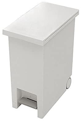MQQ 12L/20L With Lid Bins Double Door Foot Pedal Large Capacity Trash Can，Clamshell Design PP Material With Roller PP Trash Cans，For Kitchen Office Recycle Bins (Color : 12L)