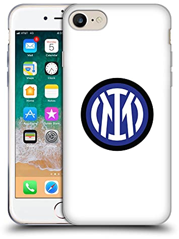 Head Case Designs Offizielle Inter Milan Logo Auf Weiss Abzeichen Gelhülle [Militärischer Schutzgrad] Kompatibel Mit Apple iPhone 7/8 / SE 2020 & 2022 Und Kompatibel Mit MagSafe