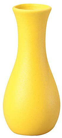 NZXVSE Vase en céramique jaune, vase moderne en porcelaine pour décoration d'intérieur, décoration florale, design mat, arrangement pour centres de table, décoration d'intérieur
