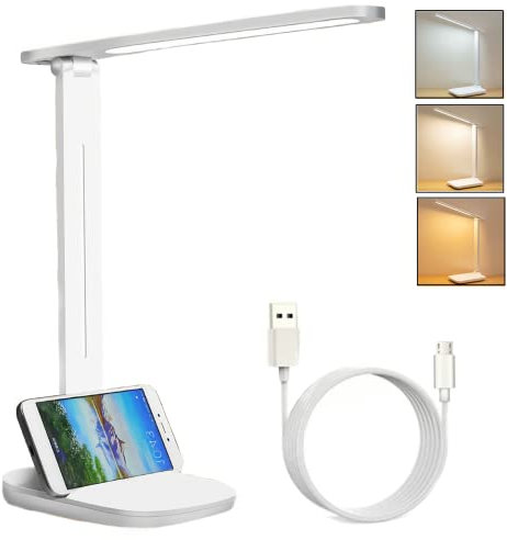 TOVARIN® SUPER Flexo Escritorio ANTIFATIGA OCULAR | Lampara Escritorio con 3 Modos Brillo Regulable | Flexo Led Escritorio Plegable | Control Lampara Mesita Noche Lectura para Estudio Oficina