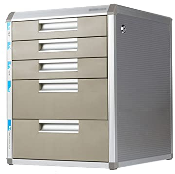 Langlebiger Desktop-Schubladen-Organizer, A4-Büro-Aktenschrank, 5 Fächer mit abnehmbaren Etiketten, 315 x 350 x 398 mm (Size : 315 * 350 * 398mm)