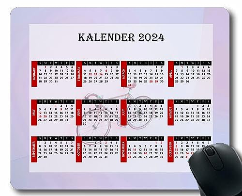 YENDOSTEEN Kalender 2024 Mauspad Gaming Großes Mauspad, Blasen Lichtform verblasste Maus-Pads