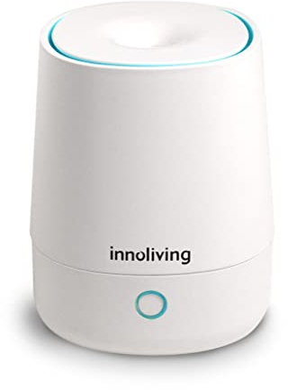 Innoliving Difusor de aceites esenciales INN-776, inalámbrico, 120 ml, difusor de aroma ultrasónico portátil, batería recargable, 7 colores LED, carga con USB, para casa, spa, yoga