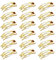 Mbsomnus 18 Stück Haarspangen Damen, Doppelgriff Snap Haarspangen Mädchen Metall Haarklammern Kleine Haarschmuck Haarclips für Haar Herstellung, Salon Zubehör (Gold)