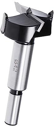 TOP-VIGOR 42mm Forstner Drill Bit, Tungsten Carbide Wood Auger Drill Bit Hole Saw Opener for Woodworking Hinge Hole Drilling Boring Bit Cutter