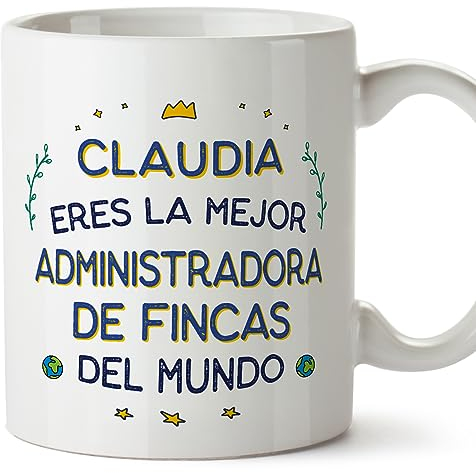 MUGFFINS Tazas Personalizadas para ADMINISTRADORA DE FINCAS mujer - En Español - Mejor del Mundo - 11 oz / 330 ml - Regalo Personalizable original y divertido
