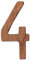 Bumdenuu NuméRo de Noyer Noir DéCoratif Combinaison de Chiffres DéCoration Murale Bricolage Chiffres Arabes DéCor à la Maison NuméRo de Maison en Bois, 4