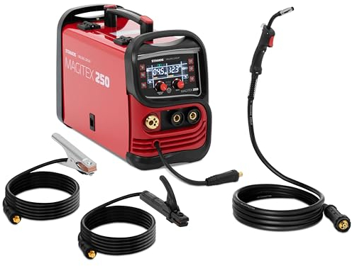 Stamos Germany MAGITEX 250 Saldatrice MIG/MAG - 180 A - Ciclo di lavoro 60% - TIG Lift-arc - MMA - Flux Saldatrice a filo Saldatrice a filo continuo Saldatura MIG MAG