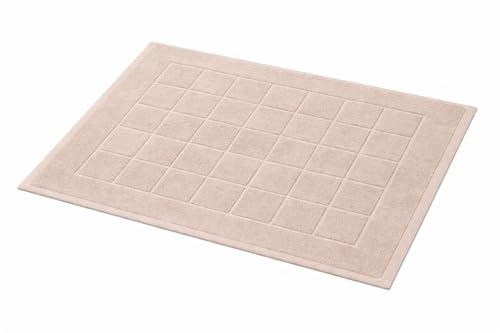 Betz Badvorleger Berlin Größe 50x70 cm 100% Baumwolle Badematte Badteppich Duschvorlage Qualität 650 g/m² Farbe Cappuccino
