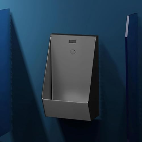 VBVARV Urinale Für Männer, Auslaufsicher Edelstahl Auslaufsicher Für Männer, Nachts Für Männerbadezimmer, Außentoilette,Schwarz