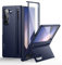 SURITCH Cover per Samsung Galaxy Z Fold 6 2024, Custodia per Samsung Z Fold 6 5G con Protezione dello Schermo Anteriore + Cavalletto + Slot per penna S, blu