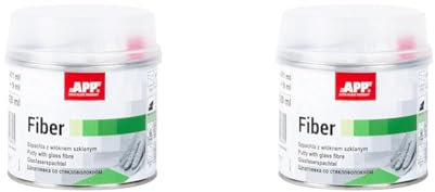 AUTO-PLAST PRODUKT App Fiber Mastic carrosserie Voiture avec Fibre de Verre | Résine Polyester avec durcisseur | Vert | 420 ML (Lot de 2)