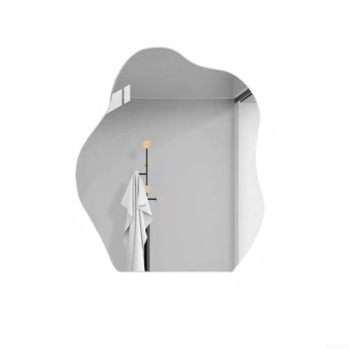 SMZhomeone Dekorativer Spiegel aus Glas, rahmenloser Wandspiegel, unregelmäßiger Spiegel, Wandspiegel, dekorative Spiegel für Schminktisch, Schlafzimmer, Wohnzimmer (33 x 40 cm)