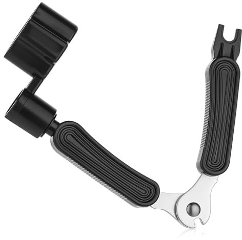 String Winder Guitar, Saitenkurbel 3-in-1 Gitarrensaiten,Gitarren Saitenspindel Saitenschneider Saiten-Pin-Abzieher Saitenabzieher Gitarrensaitenwickler Multifunktions Reparatur Werkzeug für Gitarre