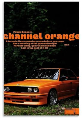 LNLEXTAR Frank Ocean Channel Orange Poster Dekorative Malerei Leinwand Wandkunst Wohnzimmer Poster Schlafzimmer Malerei,Wandkunst Bilddruck Moderne Familienzimmer Dekor 12x18inch(30x45cm)