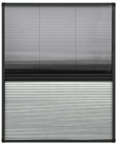 Zanzariera per Finestra del Tetto, Zanzariera Velux da Tetto, Zanzariera plissettata per Finestra in Alluminio 60x80cm con baldacchino