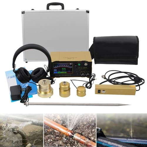 CFDZCP Rohrwasserleckdetektor, 200 Hz-3000 Hz Einstellbare Frequenz Professioneller Wasserleckdetektor Zur Erkennung Von Wasserlecks In Fußbodenheizungen, Mit Kopfhörer