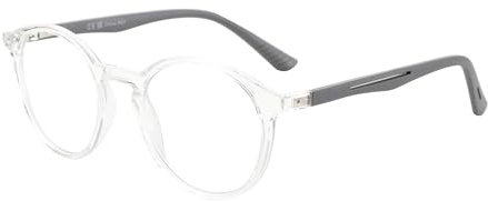 ZENOTTIC Blaulichtfilter Brille, Lesebrille für Herren Damen: Leichter Runder Rahmen, Blendfreies Linsen - Computer Brillen 1.00