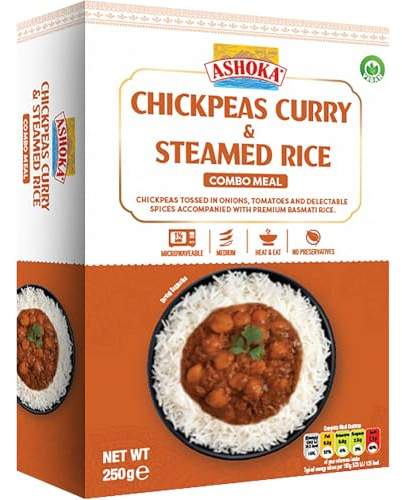 Ashoka Kichererbsen Curry & Reis - Veganes Indisches Fertiggericht 250 g