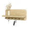 Jemyxhw Porte-Clés Mural en Bois Porte Clef Mural Home avec 5 Crochets à Clés, pour Salon, Salle de Bain, Cuisine, Les Entrées, Couloirs (Couleur Bois)