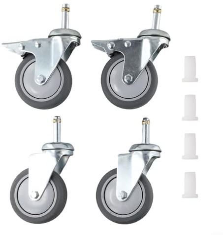 Oil and Resistant Swivel Stem Caster Wheels Perfect Replacement for Mop Buckets