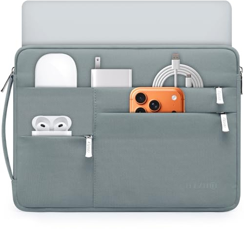 HYZUO 14-15 Zoll Laptophülle Tasche für MacBook Air 15 M5, Aschblau | für MacBook Air 15 A3448 M5-M2 2026-2023, MacBook Pro 15, XPS 14/15 Plus, Hülle für 14 15 Surface HP Dell Lenovo Asus Acer