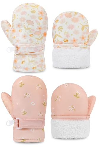 YMYDYFC Baby Waterproof Winter Mittens,Thermal Fleece Gloves for Boys Girls | Waterproof windproof shell.Warm fleece lining.Thermal toddler mittens for boys & girls,Ideal for winter outdoor activities.