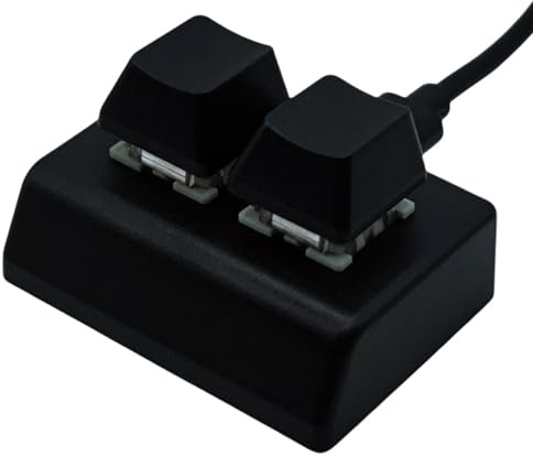 Generico Copy Paste Keyboard, 2 Keys Programmable Keyboard, Hotswap Mechanical Keyb Oard, Handed Fully Programmable Keypad USB Wired 5.2 * 4.8 * 3cm/2.05 * 1.89 * 1.18inch