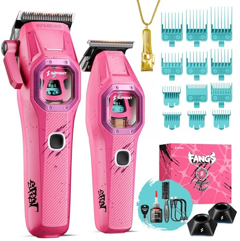SUPRENT Tondeuse Cheveux Hommes, Moteur 13000 tr/min, Performance | Tondeuse Professionnelle Digitale sans Fil, Coupe de Cheveux avec Contrôle Vitesse par AI