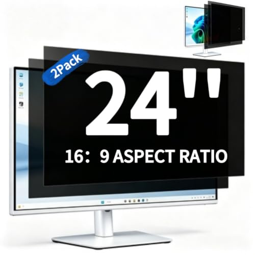 24 Inch Privacy Screen for Computer Monitor 16:9 Aspect Ratio Removable | 24 inch computer privacy screen