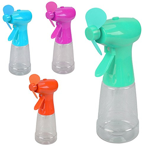 4 x Wasser Sprüh Ventilator Wassersprüh Handventilator Wassersprüher Abkühlung (4)