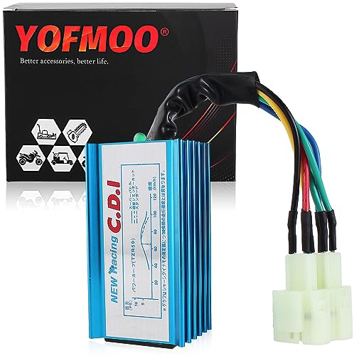 YOFMOO Boîtier CDI 6 broches pour scooter GY6 50cc - 70cc - 80cc - 90cc - 110cc - 125cc - 150cc 4-temps ATV Go Kart cyclomoteur quad Pit Dirt Mini Pocket Bike Chopper