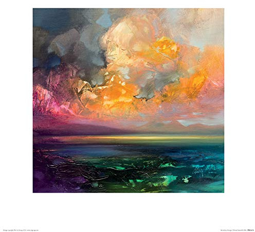The Art Group Scott Naismith (Isle of Jura Emerges) -Art Print 40 x 40cm, Paper, Multicoloured, 40 x 40 x 1.3 cm