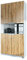 Vladon Büroschrank Logan V2, Made in Germany, Aktenschrank mit 5 Fächern und 4 Türen, Weiß matt/Eiche Natur (82 x 184 x 37 cm)
