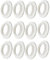 KingYH 12 Stück E14 Kunststoff Lampenschirm Ring Konverter Lampenring Reduzierring für Lampen-Fassung Ring für Lampen-Schirm Schwarz Adapterring Weiß