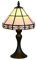 Tokira Tiffany Tischlampen 8 Zoll, E14 Vintage Weißer Einfacher Stil Glasmalerei Lampen für Wohnzimmer Schlafzimmer Nacht Modern(Ohne Glühbirnen)